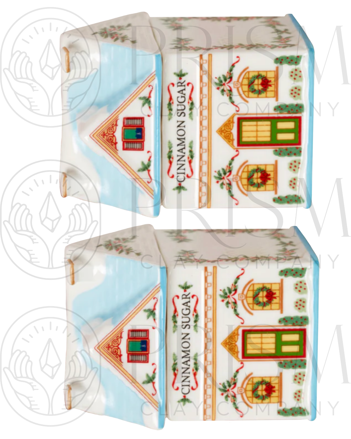 WINTER HOLIDAY SPICE VILLAGE *XLARGE* TRANSFERS & CUTTER COMBO FULLSIZE | VINTAGE KITCHEN NOSTALGIA | POLYMER CLAY CUTTERS