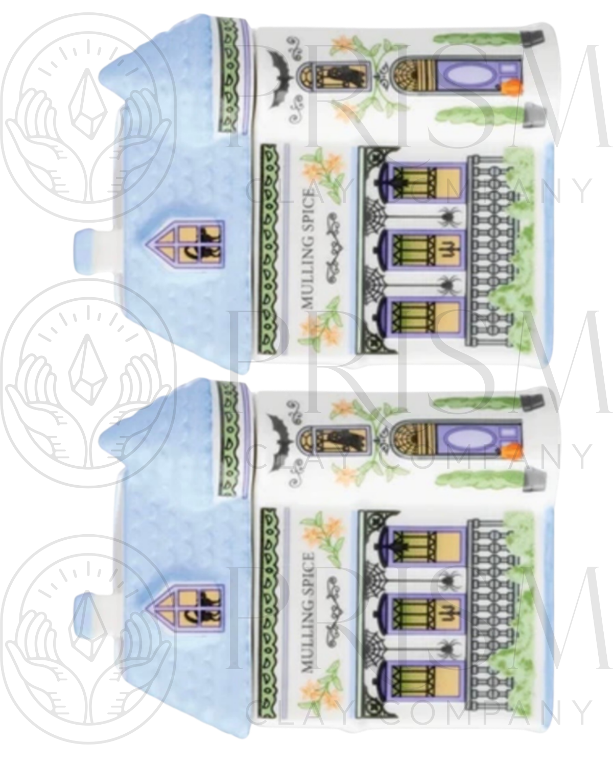 HALLOWEEN SPICE VILLAGE *XLARGE* TRANSFERS & CUTTER COMBO FULLSIZE | VINTAGE KITCHEN NOSTALGIA | POLYMER CLAY CUTTERS