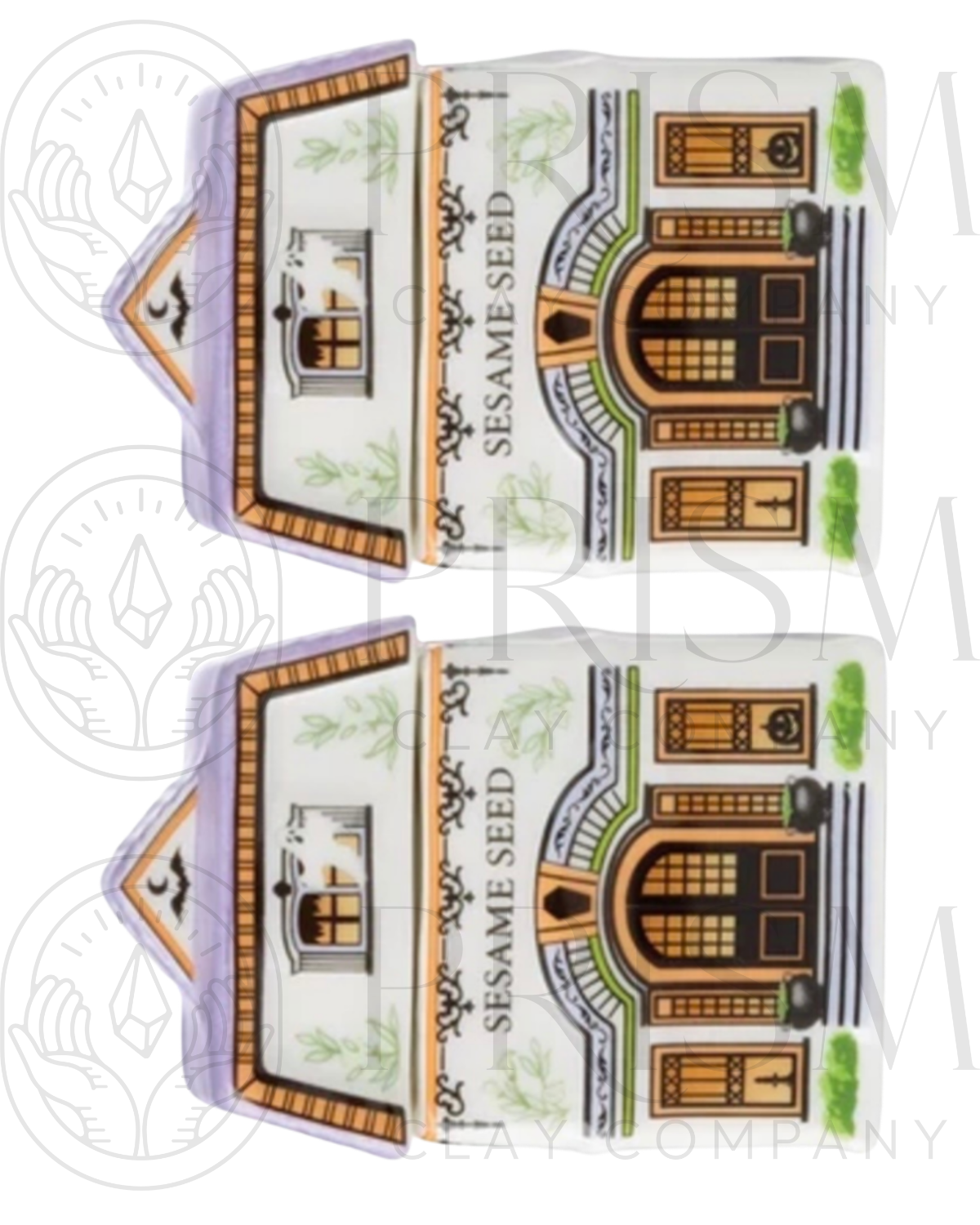 HALLOWEEN SPICE VILLAGE *XLARGE* TRANSFERS & CUTTER COMBO FULLSIZE | VINTAGE KITCHEN NOSTALGIA | POLYMER CLAY CUTTERS
