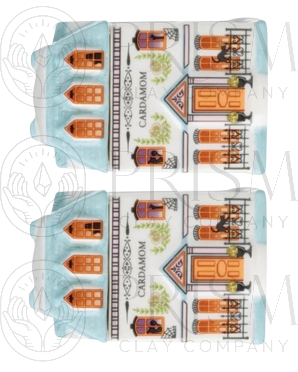 HALLOWEEN SPICE VILLAGE *XLARGE* TRANSFERS & CUTTER COMBO FULLSIZE | VINTAGE KITCHEN NOSTALGIA | POLYMER CLAY CUTTERS
