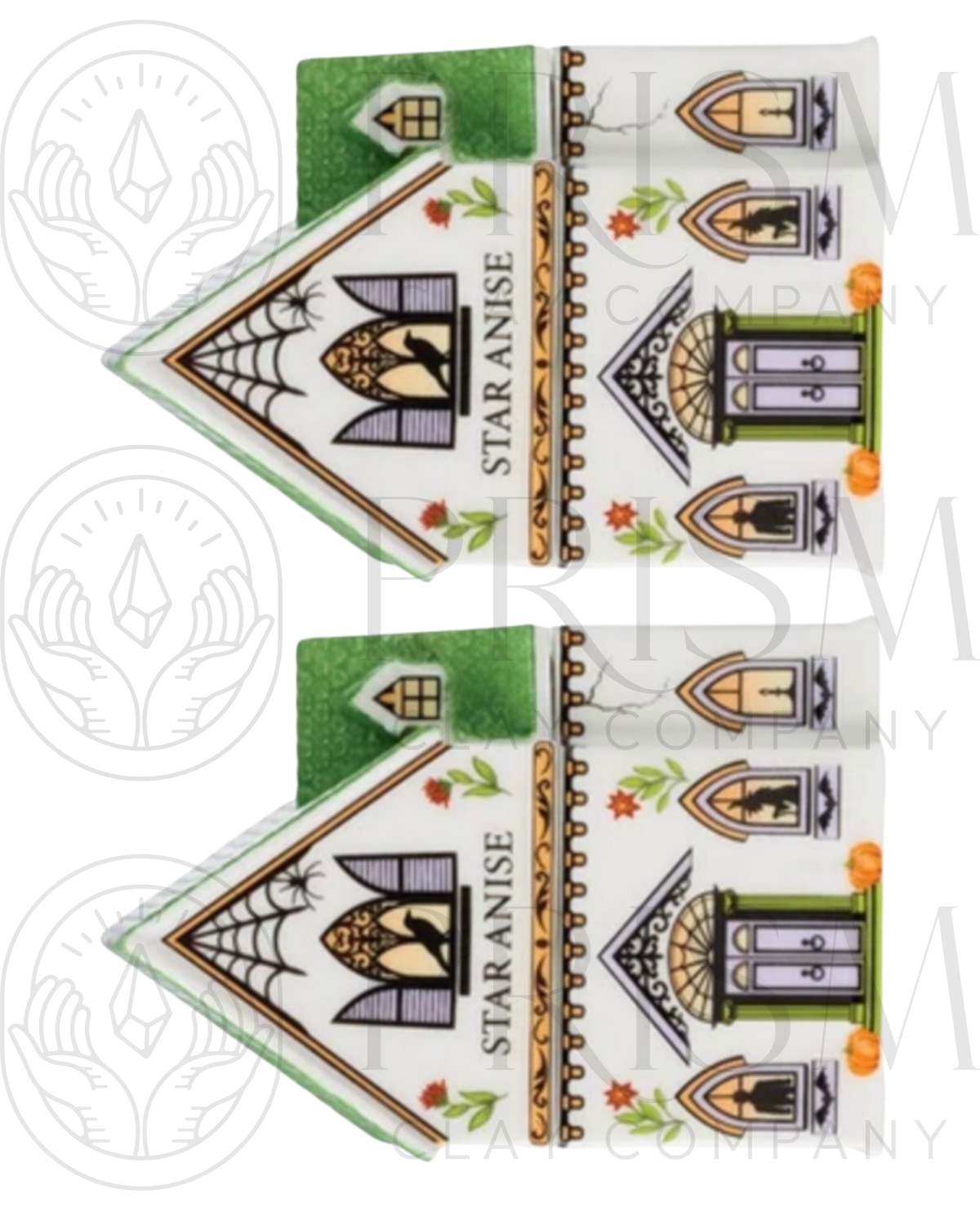 HALLOWEEN SPICE VILLAGE *XLARGE* TRANSFERS & CUTTER COMBO FULLSIZE | VINTAGE KITCHEN NOSTALGIA | POLYMER CLAY CUTTERS