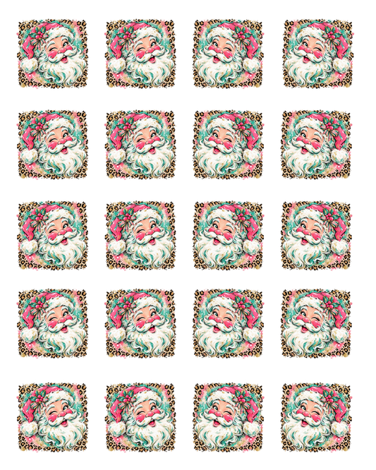 TILE 31 LEOPARD SANTA TILE TRANSFER PAPER | TRANSFER PAPER & CLAY CUTTER