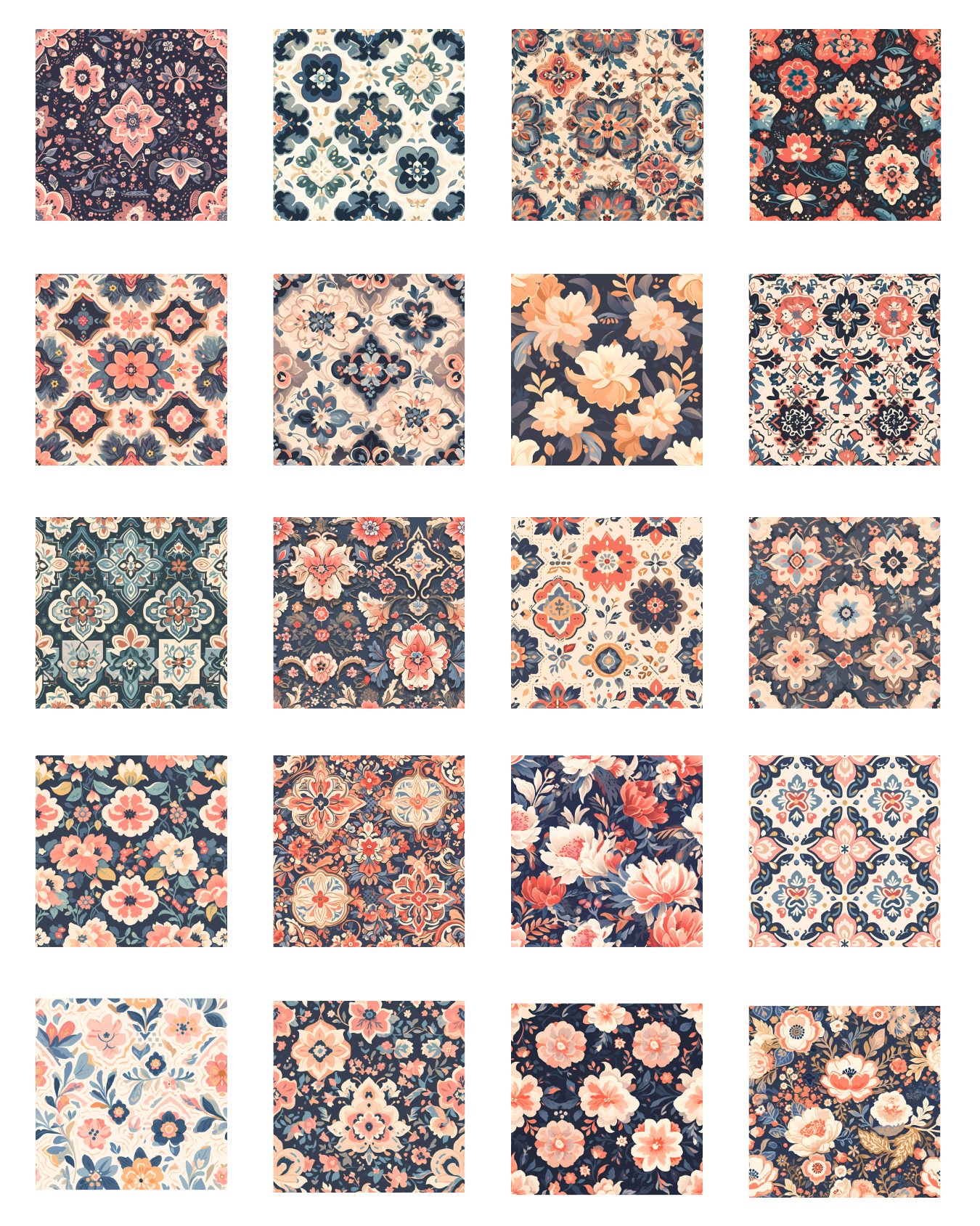 TILE 16 DUSTY PINK KALEIDOSCOPE TILE TRANSFER PAPER | TRANSFER PAPER & CLAY CUTTER