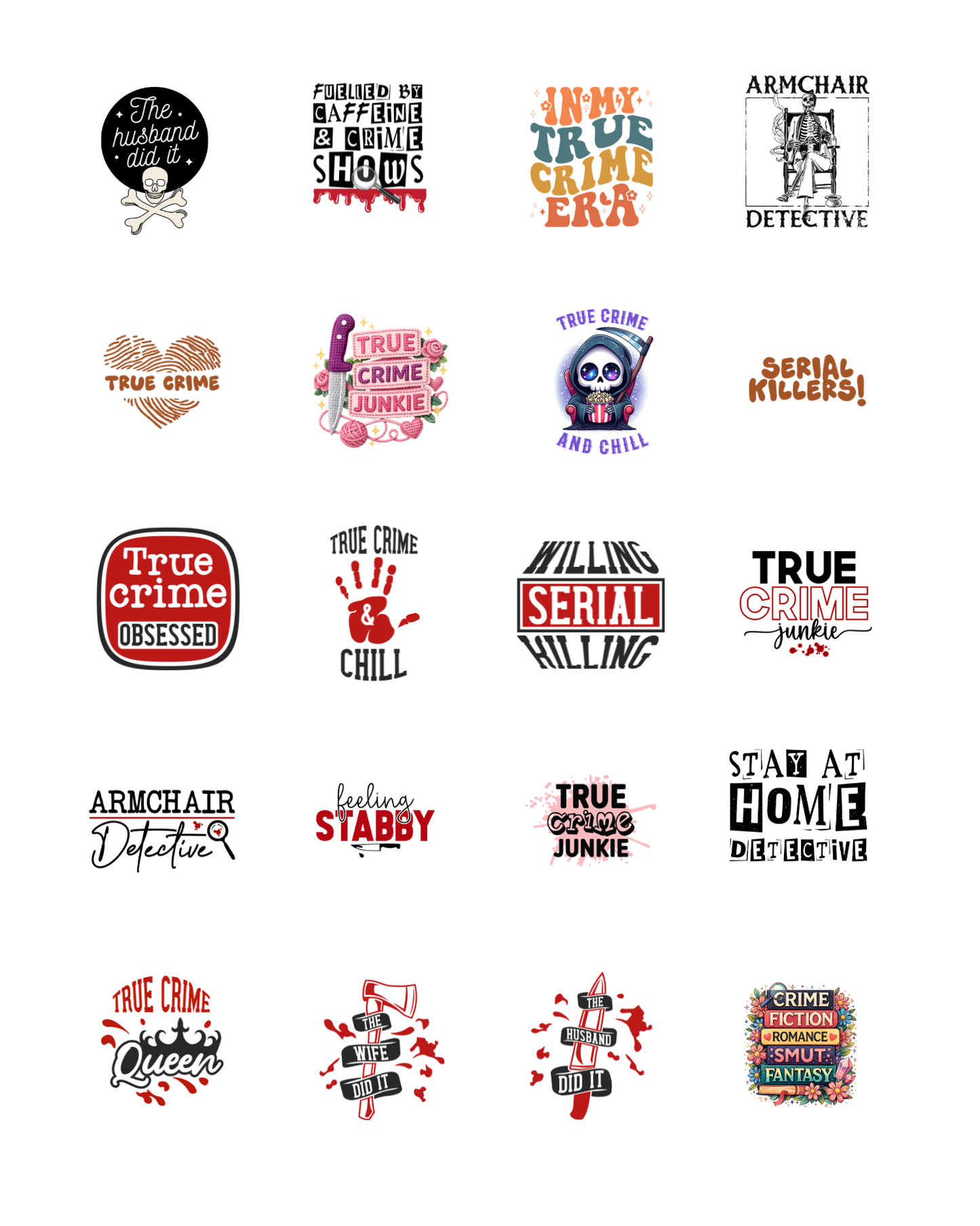 PCC 2353 TRUE CRIME 1 Transfer Paper | THE CHARM BAR