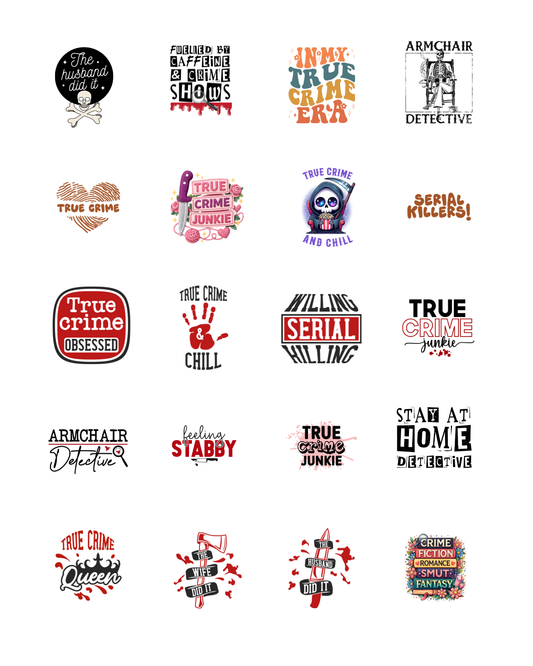PCC 2353 TRUE CRIME 1 Transfer Paper | THE CHARM BAR