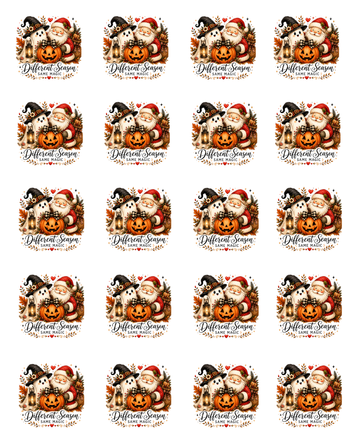 TILE 26 DIFFERENT SEASON, SAME MAGIC TILE TRANSFER PAPER | TRANSFER PAPER & CLAY CUTTER