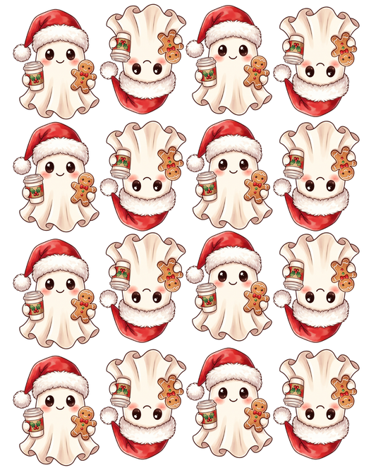 PCC 253 SANTA GHOST PAPER CUTTER BUNDLE | TRANSFER PAPER FOR POLYMER CLAY