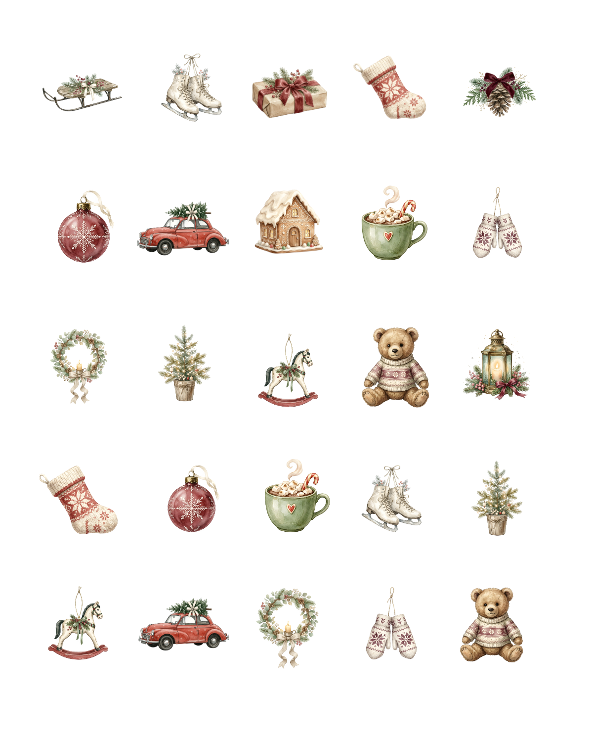 PCC 2379 WATERCOLOR CHRISTMAS Transfer Paper | THE CHARM BAR