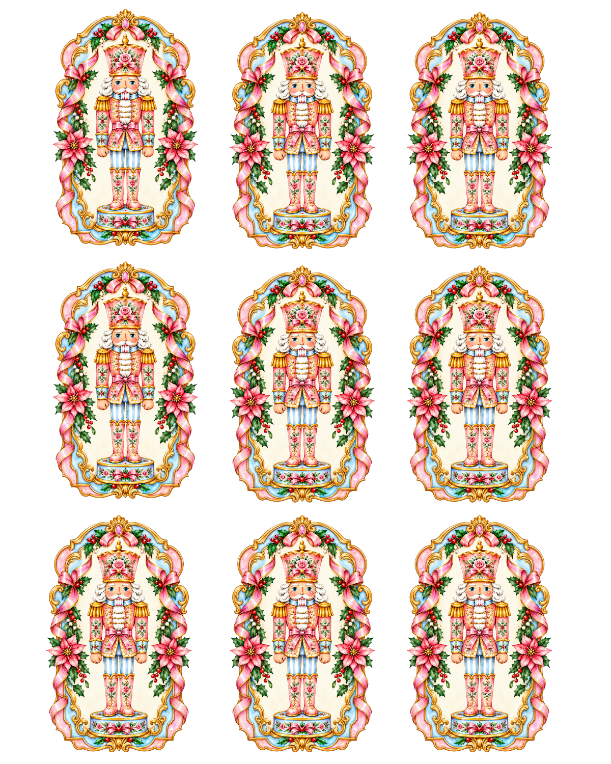 PINK NUTCRACKER EARRING TRANSFER PAPER CUTTER BUNDLE | CLAY CUTTER & TRANSFER PAPER FOR POLYMER CLAY