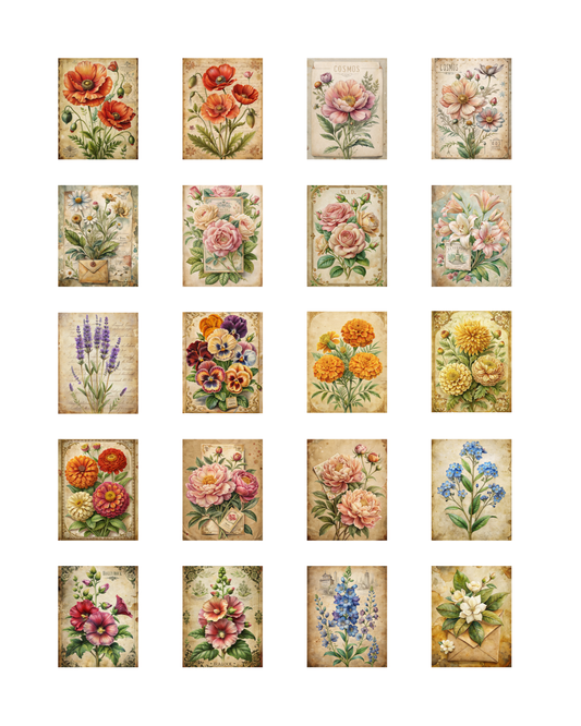 PCC 2214 FLOWER PACKETS Transfer Paper | THE CHARM BAR
