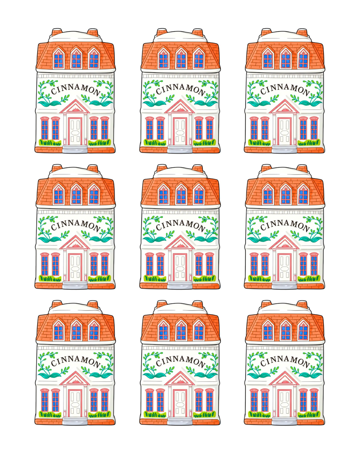 TRANSFERS & CUTTER COMBO FULLSIZE SPICE VILLAGE | VINTAGE KITCHEN NOSTALGIA | POLYMER CLAY CUTTERS