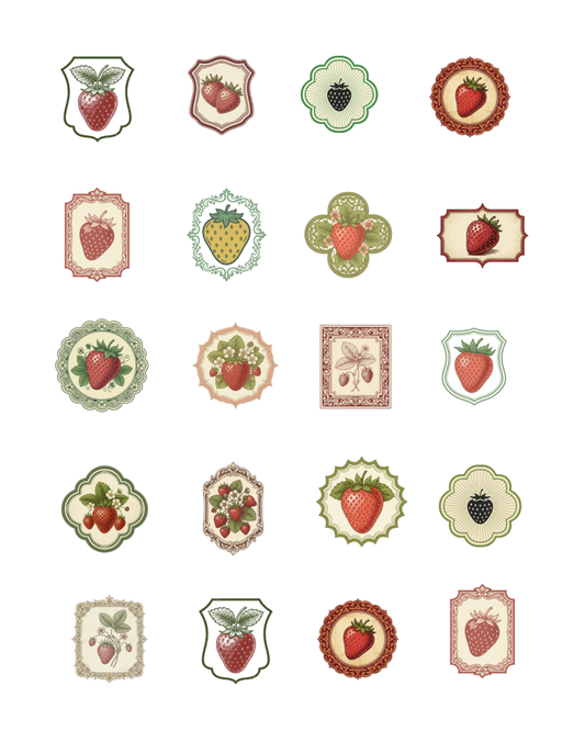 PCC 2218 VINTAGE STARAWBERRY Transfer Paper | THE CHARM BAR
