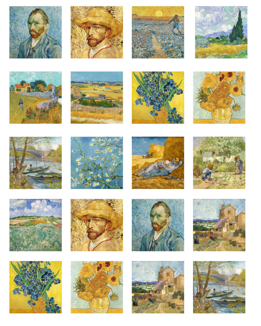 TILE 07 VAN GOGH 3 TILE TRANSFER PAPER | TRANSFER PAPER & CLAY CUTTER