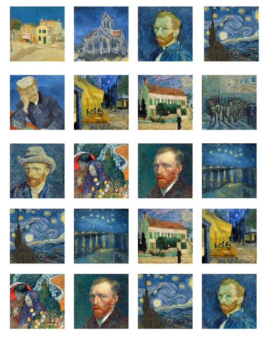 TILE 06 VAN GOGH 2 TILE TRANSFER PAPER | TRANSFER PAPER & CLAY CUTTER