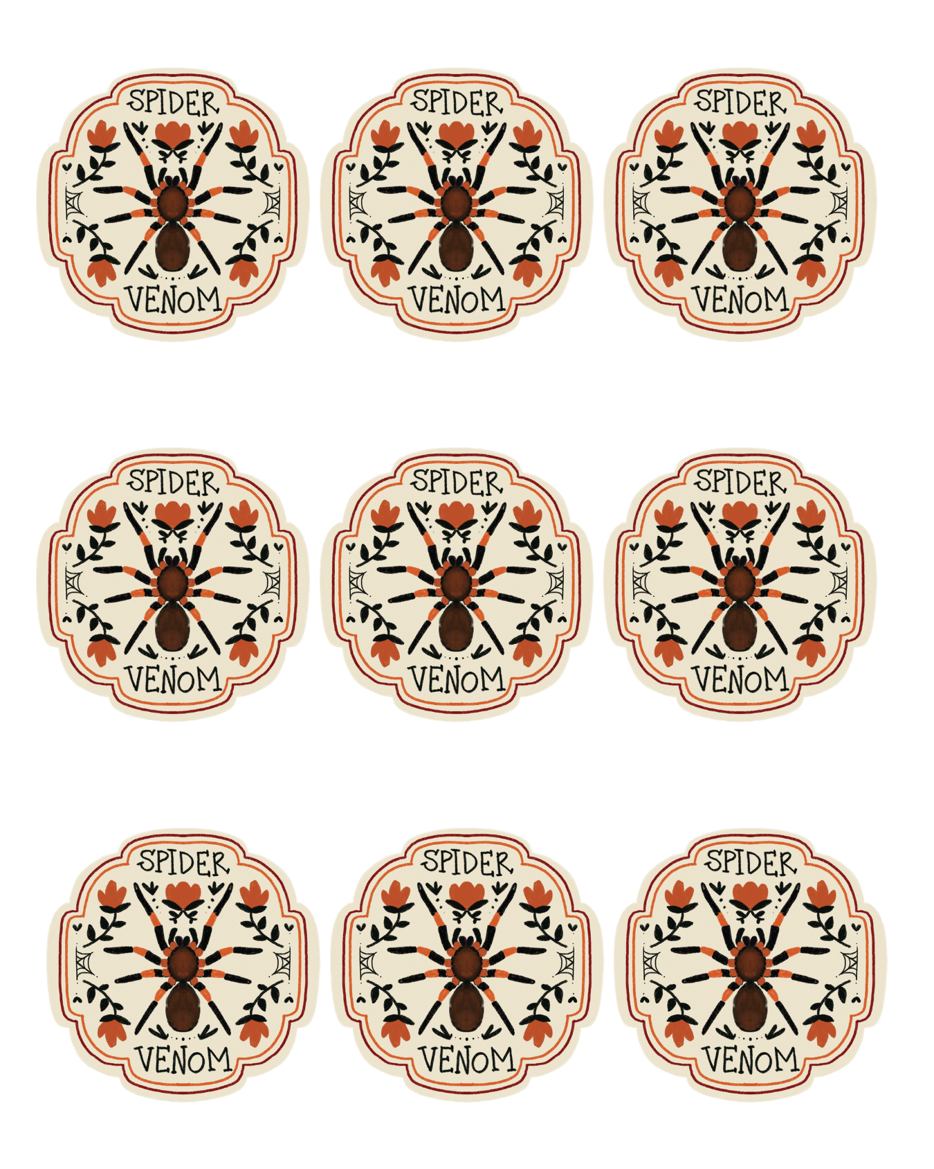 POISON LABEL TRANSFER & CUTTER COMBO | HALLOWEEN SPOOKY | POLYMER CLAY CUTTERS