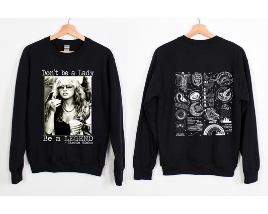 Stevie Nicks "Be A Legend" | Fleetwood Mac Track List | Light Print | Gildan 18000 Unisex Heavy Blend™ Crewneck Sweatshirt