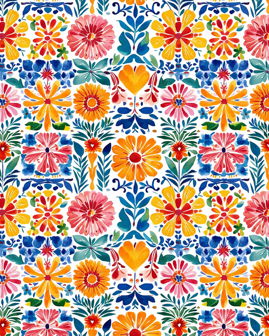 PCC 2034 SPANISH FLORALS Transfer Paper | THE CHARM BAR