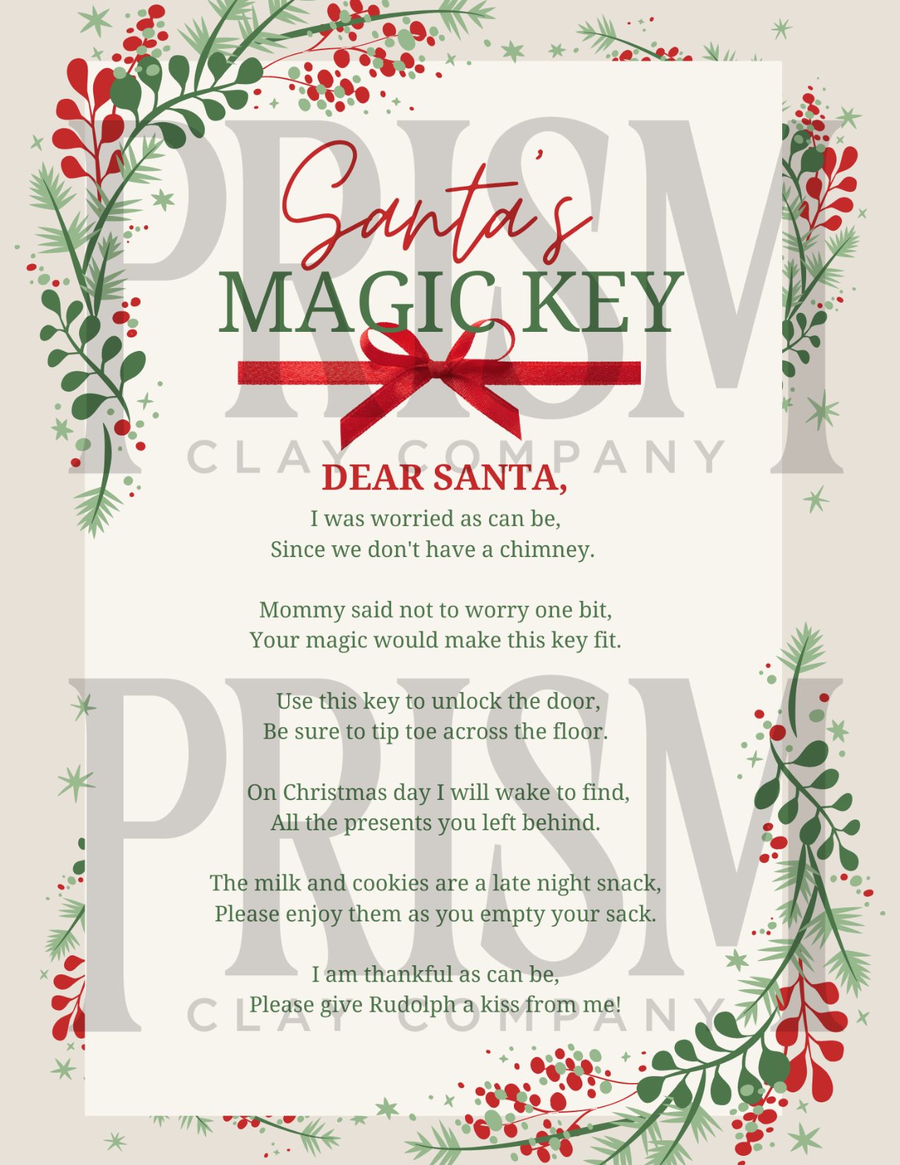 Magic Key Pdf Santa's Magic Key PDF ONLY | Digital File | PDF – Prism Clay Co.