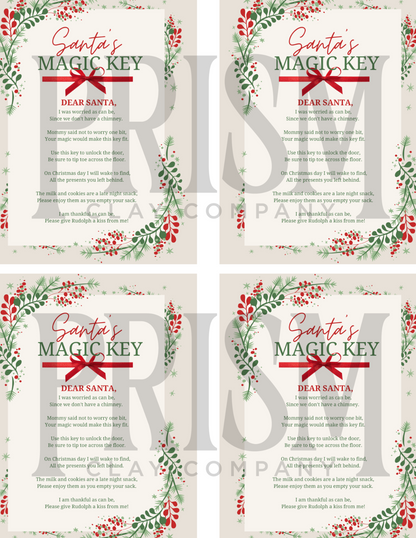 Santa's Magic Key PDF ONLY | Digital File | PDF