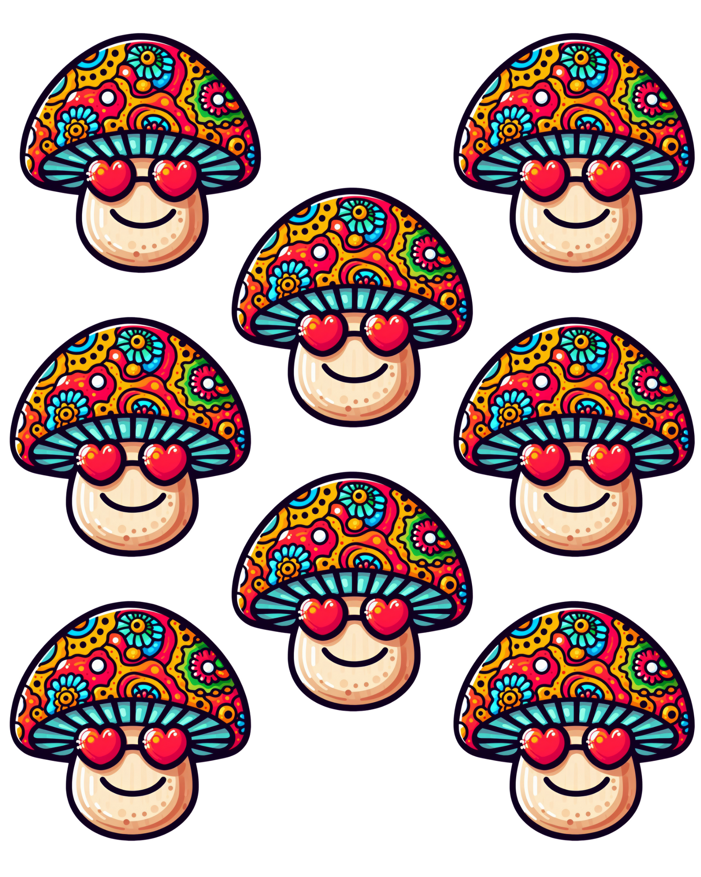 Hippie Mushroom Transfer Paper & Cutter Set