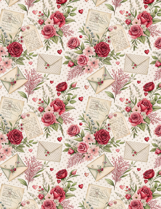 VAL 008 Transfer Paper | VALENTINE | POLYMER CLAY IMAGE TRANSFERS