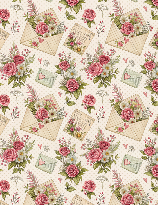 VAL 009 Transfer Paper | VALENTINE | POLYMER CLAY IMAGE TRANSFERS