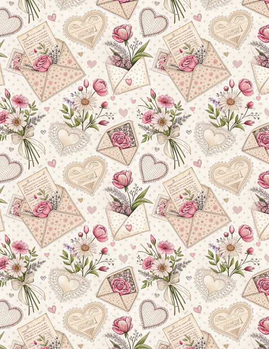 VAL 010 Transfer Paper | VALENTINE | POLYMER CLAY IMAGE TRANSFERS