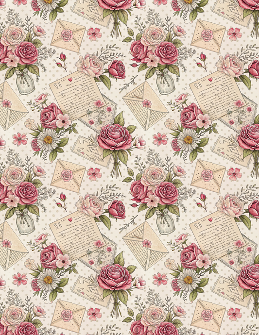 VAL 011 Transfer Paper | VALENTINE | POLYMER CLAY IMAGE TRANSFERS