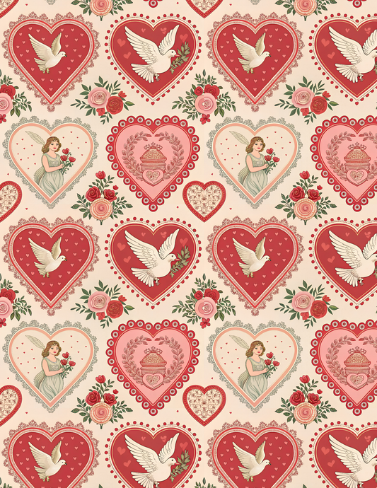 VAL 013 Transfer Paper | VALENTINE | POLYMER CLAY IMAGE TRANSFERS