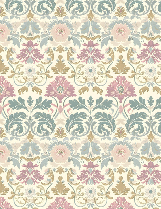 PCC VK140 VINTAGE DAMASK Transfer Paper | POLYMER CLAY
