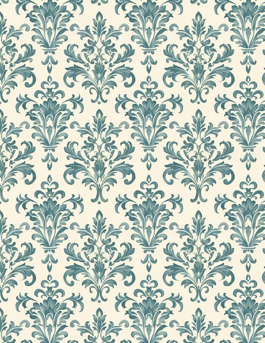PCC VK141 VINTAGE DAMASK Transfer Paper | POLYMER CLAY
