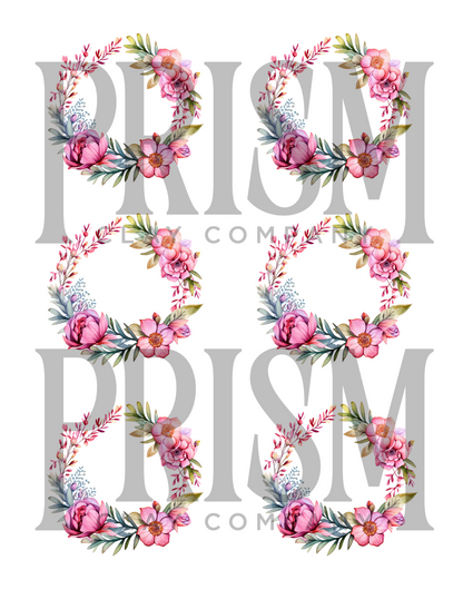 Spring Transfer Paper | Pink Wreath