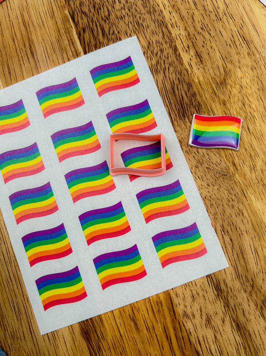 Pride LGTBQ Flag Clay Cutter + Transfer Sheets