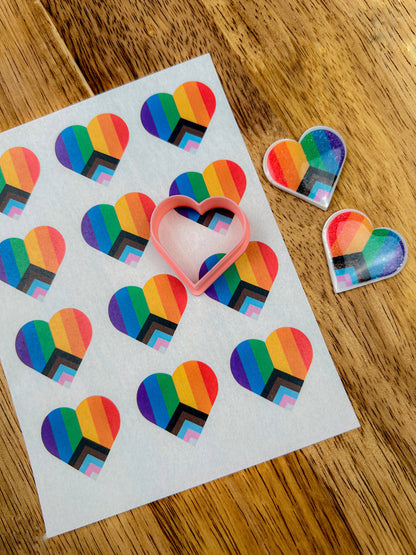 Pride LGBTQ Heart Transfer Paper + Clay Cutter