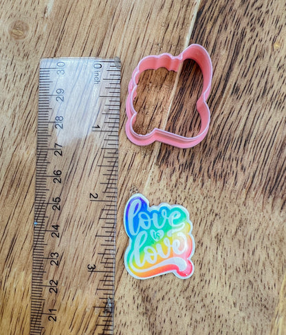 PRIDE LGBTQ “love is love” Transfer Paper + Clay Cutter