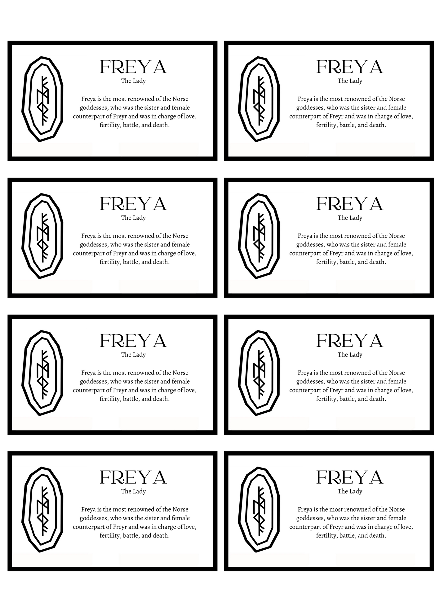 Bind Runes PDF Sheets