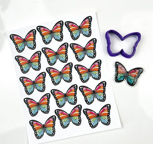 Rainbow Butterfly Transfer Paper & Cutter