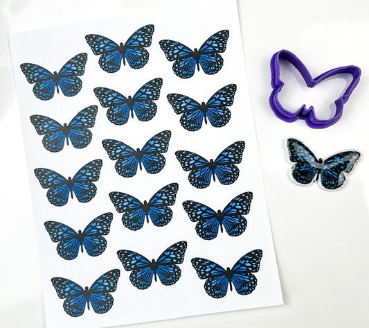 Blue Butterfly Transfer Paper & Cutter