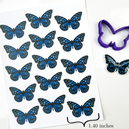 Blue Butterfly Transfer Paper & Cutter