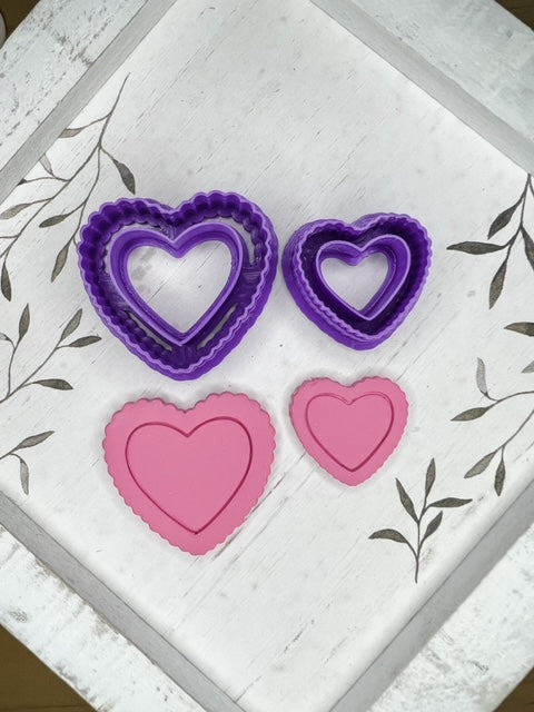 Scalloped Heart Clay Cutters