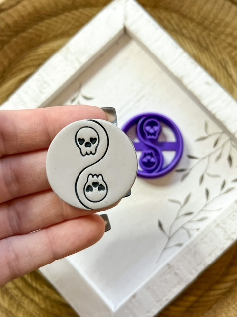 YingYang Skullies Clay Cutter