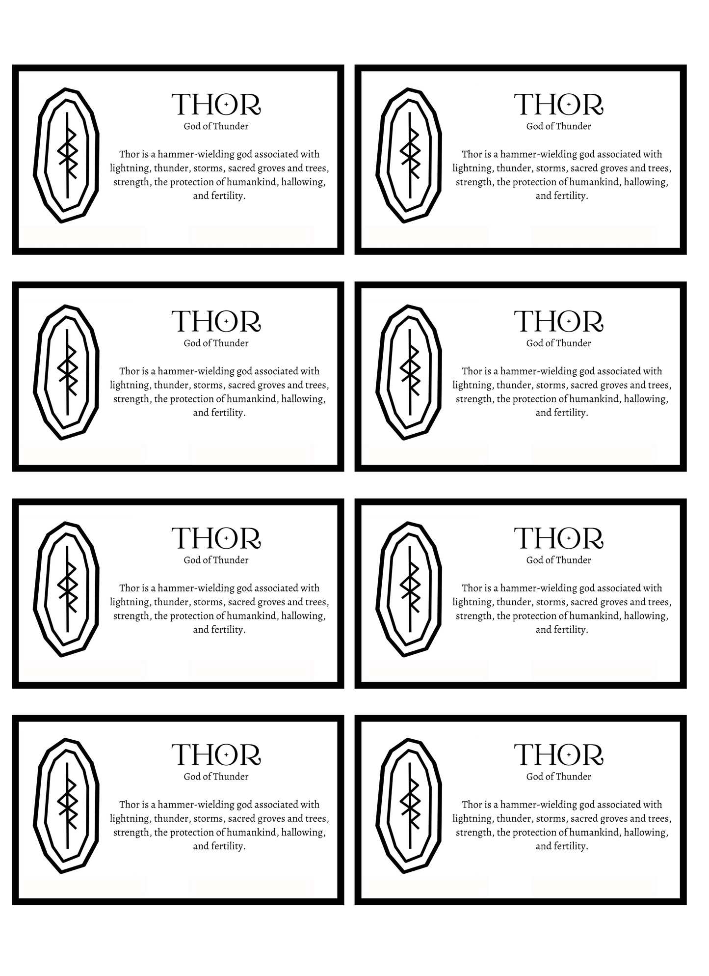 Bind Runes PDF Sheets